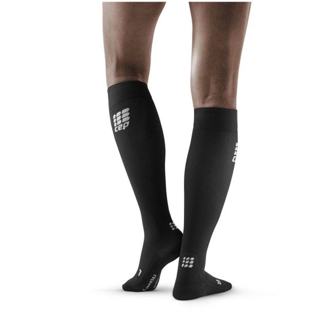 CEP - Sosete lungi compresie pentru femei, recuperare inante si dupa efort Women Recovery socks - negru
