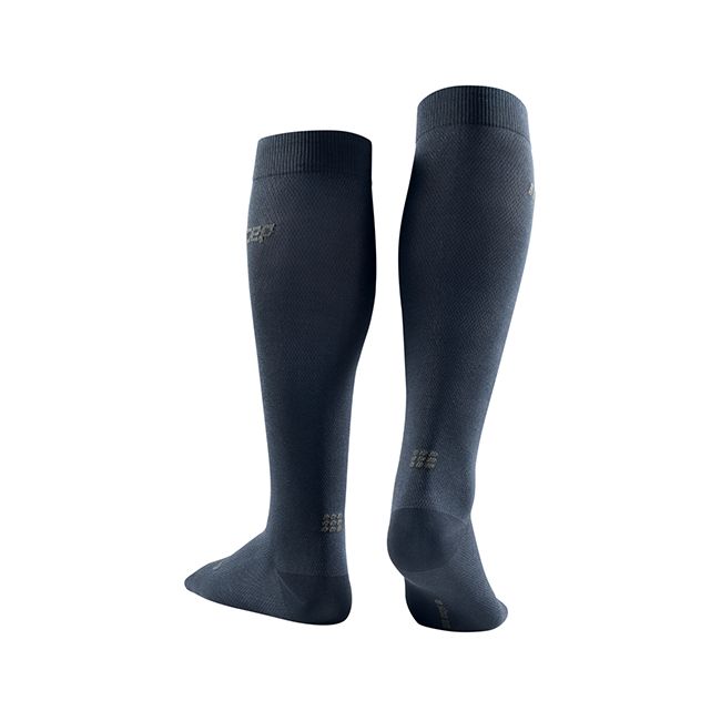 CEP - Sosete lungi compresie pentru femei Business Commuter Tall Compression women Socks - negru albastru