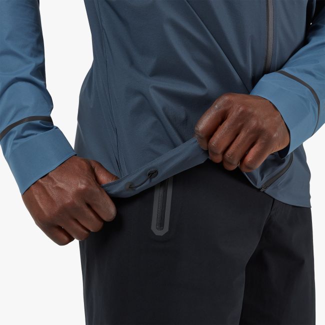 On - Jacheta alergare pentru barbati, protectie vant si ploaie On weather jacket - albastru deschis Cerulean albastru Navy