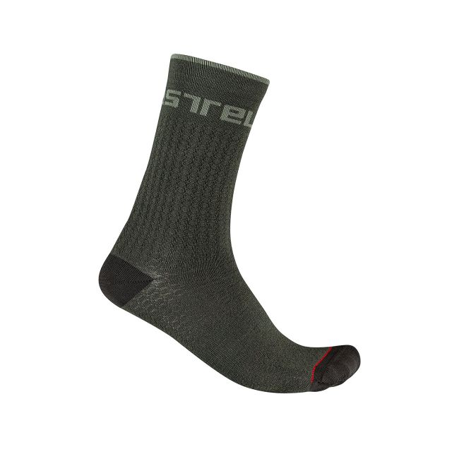 Castelli - sosete ciclism pentru iarna - Distanza 20 - verde kaki