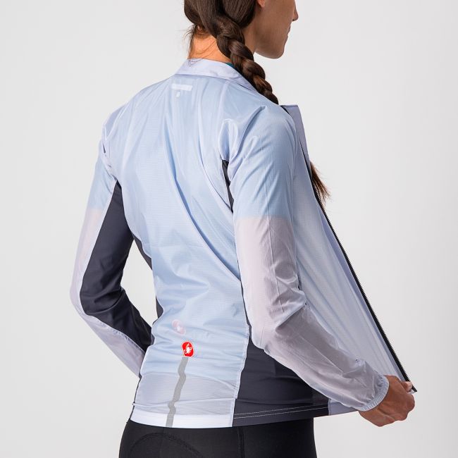 Castelli Squadra Stretch W - jacheta ciclism anti vant pentru femei - argintiu-gri