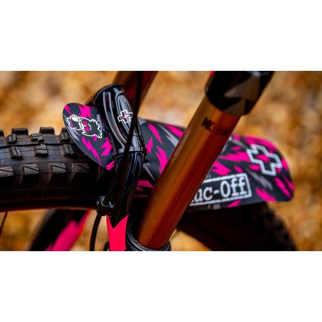 Muc-Off - Aparatoare fata roata Bicicleta Front Ride Guard Bolt - negru roz alb trasnet