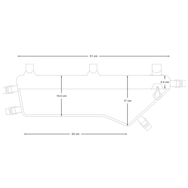 Apidura - geanta cadru bicicleta Expedition Frame Pack 5.3 litri (pentru cadru compact) - gri negru