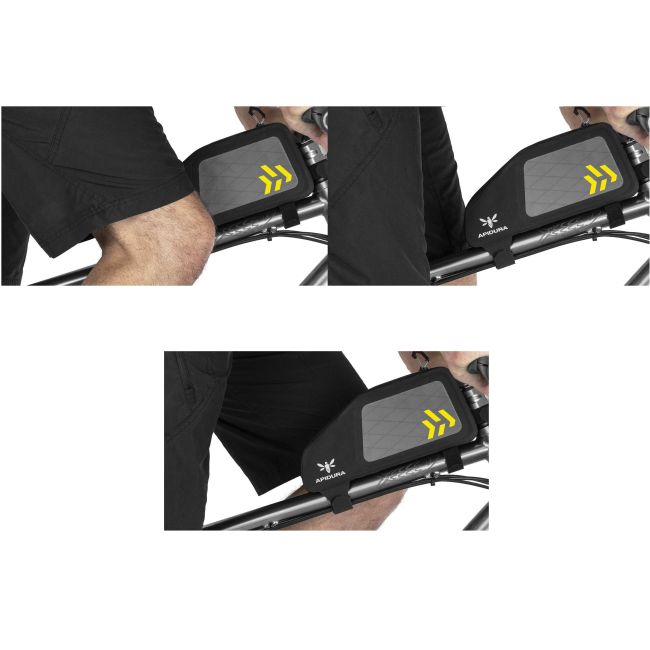 Apidura - geanta mica cadru bicicleta  Backcountry 2.0 Top Tube Pack 1 litru - negru gri