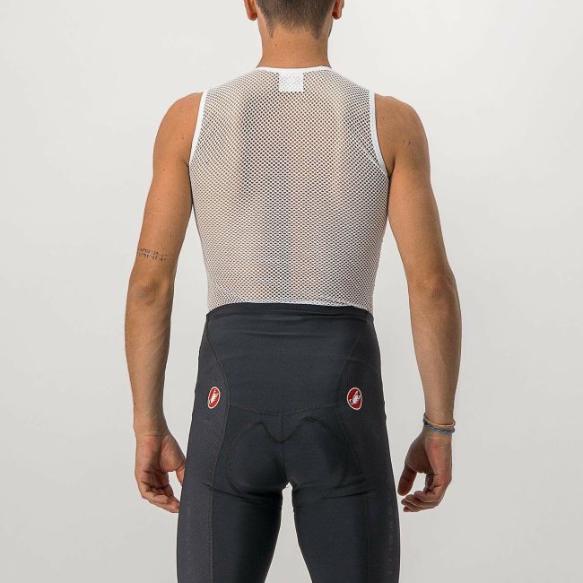 Castelli - maiou pentru ciclism cu perforatii pentru barbati Core Mesh Sleeeveless - alb