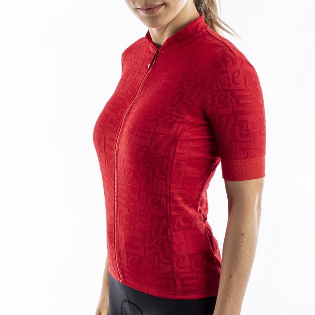 Castelli - tricou ciclism maneca scurta pentru femei Promessa Jacquard - rosu