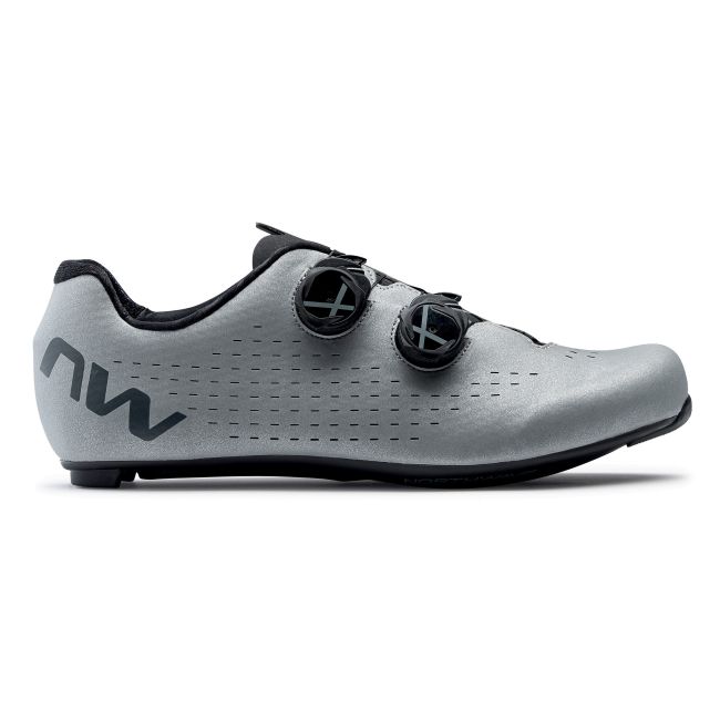 Northwave Revolution 3 - pantofi pentru ciclism sosea - gri argintiu negru logo negru