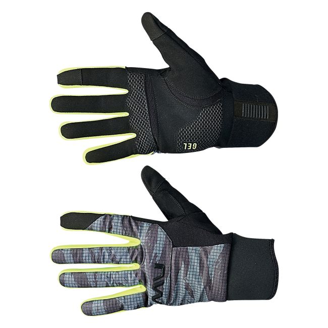 Northwave manusi lungi calduroase - Fast Gel - gri-galben-fluo