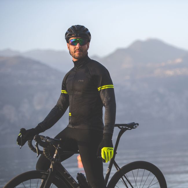 Northwave manusi lungi calduroase - Fast Gel - gri-galben-fluo