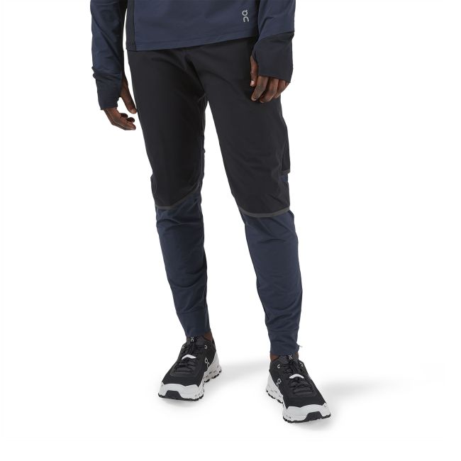 On Cloud - pantaloni lungi impermeabili Waterproof Pants - negru-bleumarin