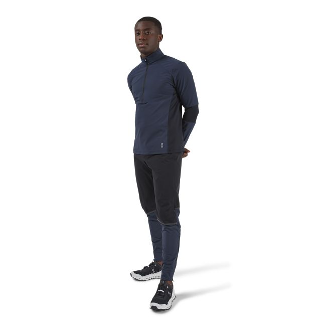 On Cloud - pantaloni lungi impermeabili Waterproof Pants - negru-bleumarin