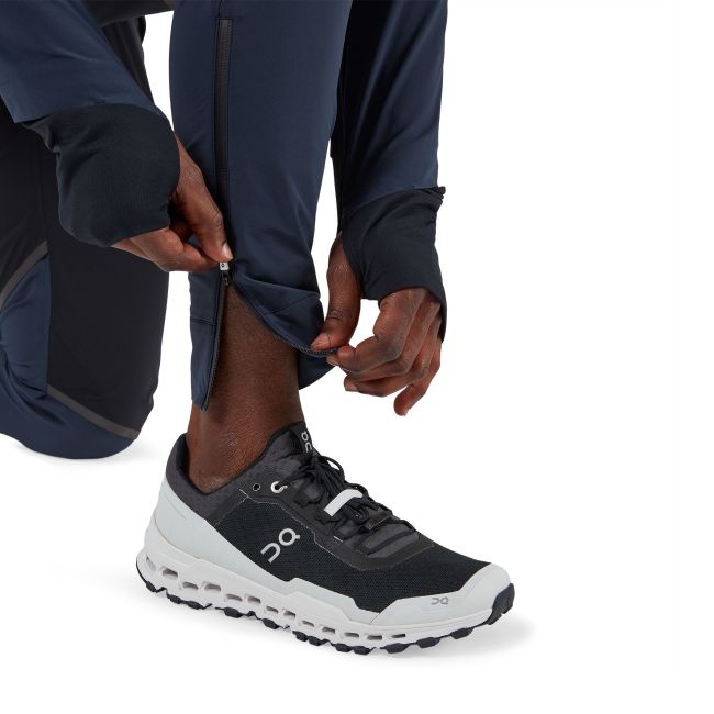 On Cloud - pantaloni lungi impermeabili Waterproof Pants - negru-bleumarin
