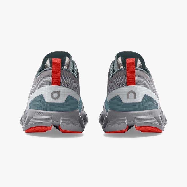 On Cloud X Shift - pantofi alergare pentru barbati - gri deschis Alloy portocaliu alb
