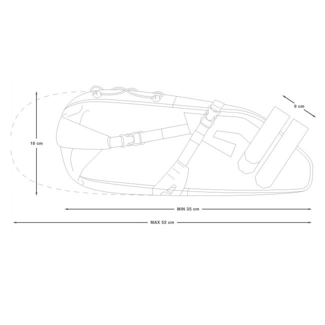 Apidura - geanta bicicleta cu prindere sub sa, Expedition Saddle Pack 17 litri - gri negru galben