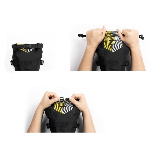 Apidura - geanta bicicleta cu prindere sub sa,Racing Saddle Pack 5 litri - negru galben