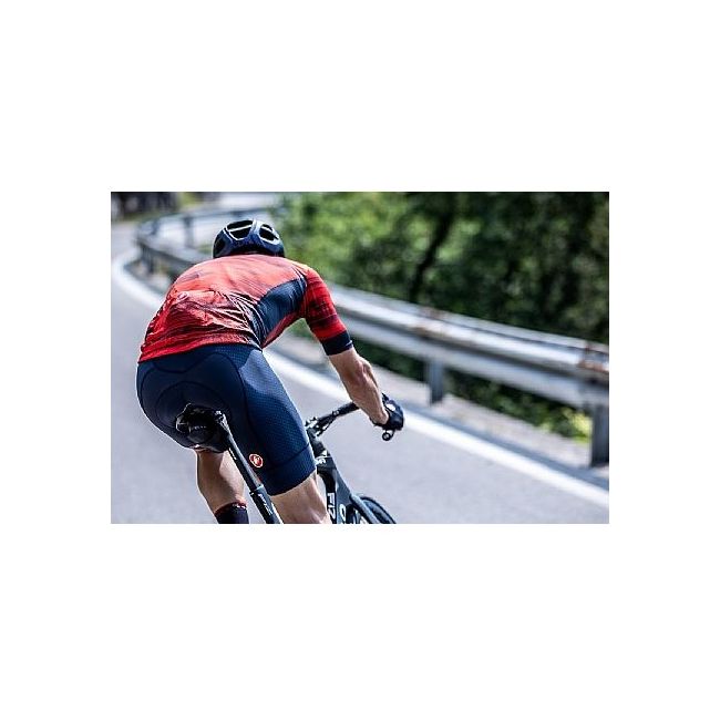 Castelli Free Aero Race 4 - pantaloni scurti pentru ciclism cu bretele - albastru savile gri