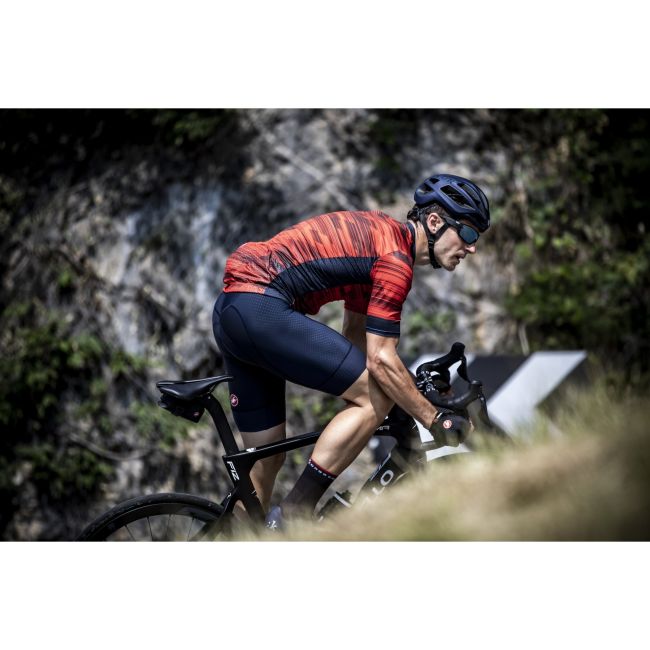 Castelli Free Aero Race 4 - pantaloni scurti pentru ciclism cu bretele - albastru savile gri