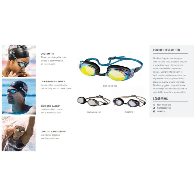 Finis - ochelari inot adulti Bolt Goggles - negru gri fumuriu