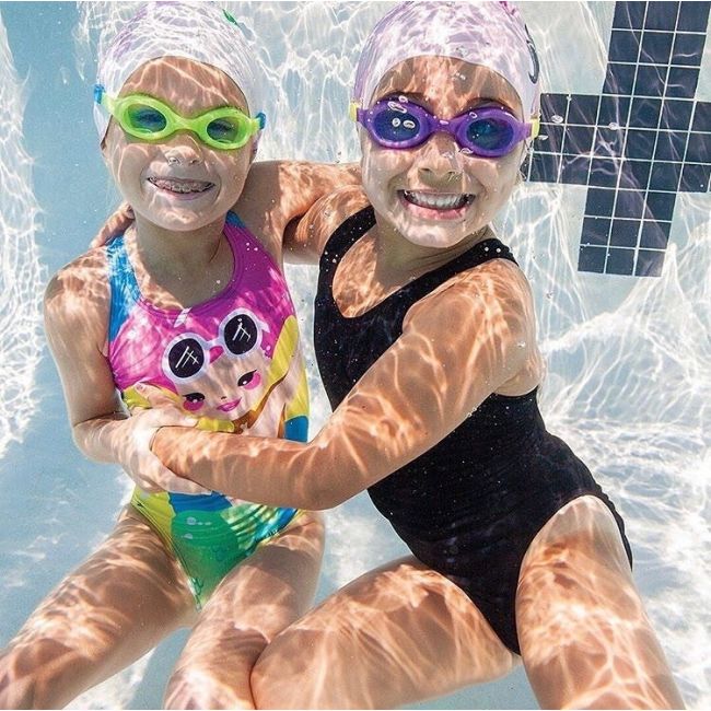 Finis - ochelari inot parfumati pentru copii (3-8 ani) Fruit Basket Goggles - galben mov aroma struguri