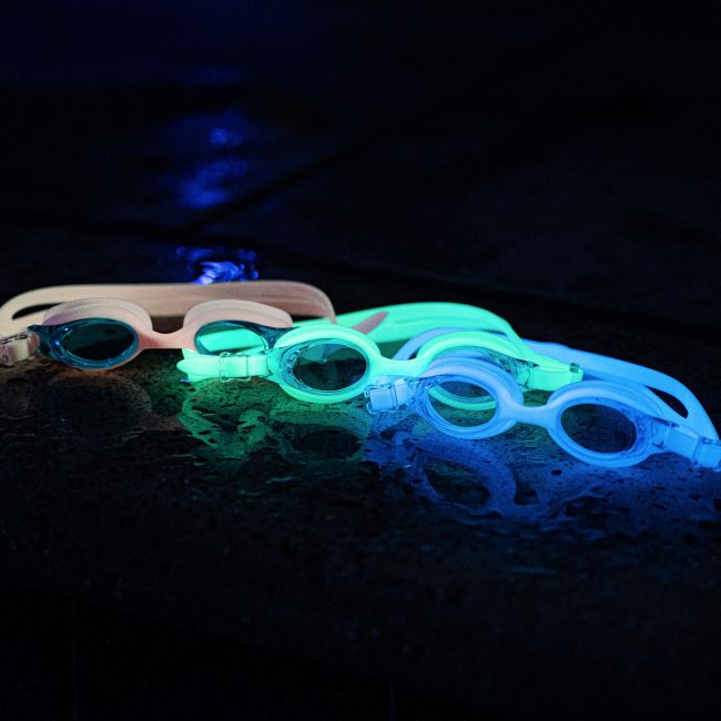 Finis - ochelari inot vizibilitate sporita pentru copii FlowGlows (Glow in the dark) Goggles - verde