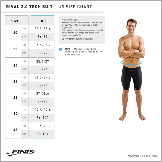 Finis - Costum inot tehnic pentru baieti sau barbati - Rival 2.0 Jammer - alb