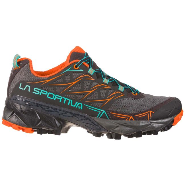 La Sportiva - Akyra pantofi alergare montana pentru femei - negru Albastru Aqua portocaliu