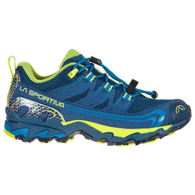 La Sportiva - Falkon Low pantofi alergare montana pentru copii - Albastru Opal verde Citrus