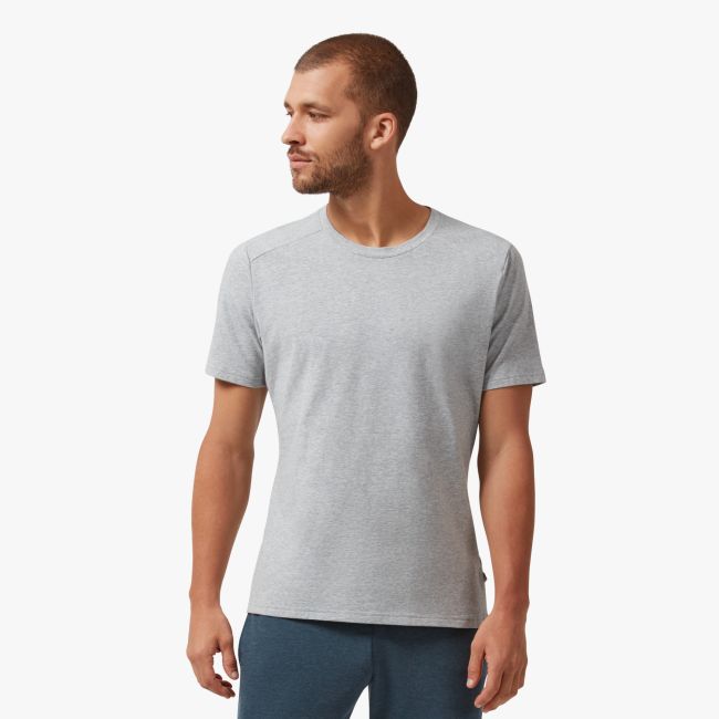 On - tricou sport maneca scurta pentru barbati On-T - gri deshis