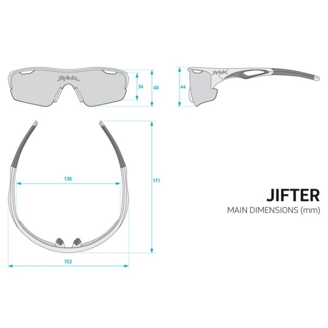 Spiuk - ochelari soare sport Jifter, 3 lentile de schimb transparent, portocaliu si verde oglinda - rama galbena neagra