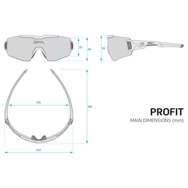 Spiuk - ochelari soare sport Profit, 2 lentile de schimb transparent si verde oglinda  - rama multicolora (irizata)