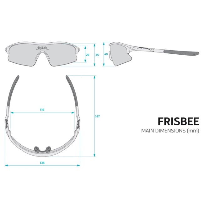 Spiuk - ochelari soare sport pentru copii Frisbee, lentile verde oglinda - rama alba