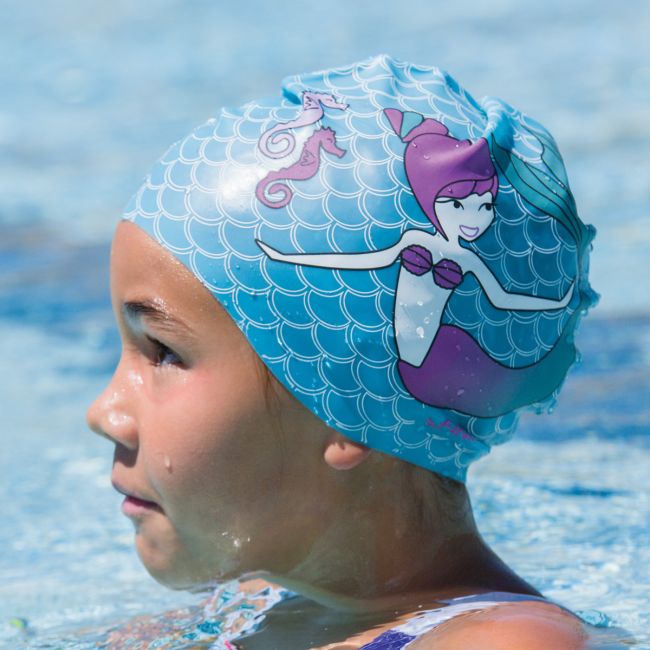 Finis - Casca inot silicon pentru copii Mermaid Silicone Cap Crown - roz multicolor