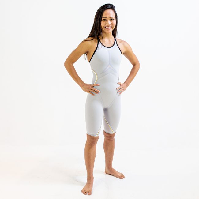 Finis - Costum inot tehnic pentru fete sau femei - Rival 2.0 Open Back Kneeskin - alb