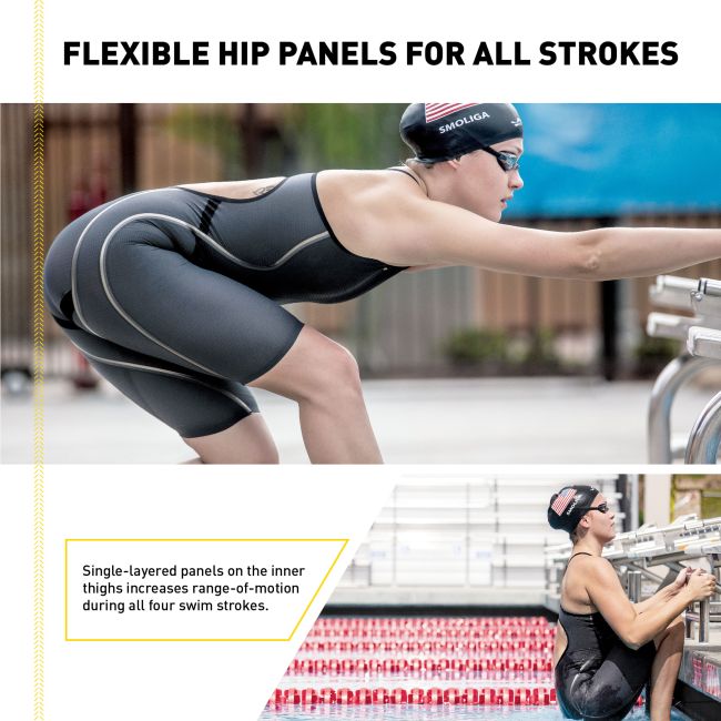 Finis - Costum inot tehnic pentru fete sau femei - Rival 2.0 Open Back Kneeskin - albastru