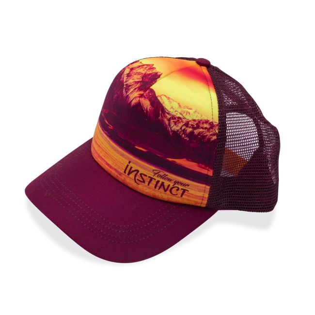 Instinct - Sapca Trucker Horizon - visiniu portocaliu