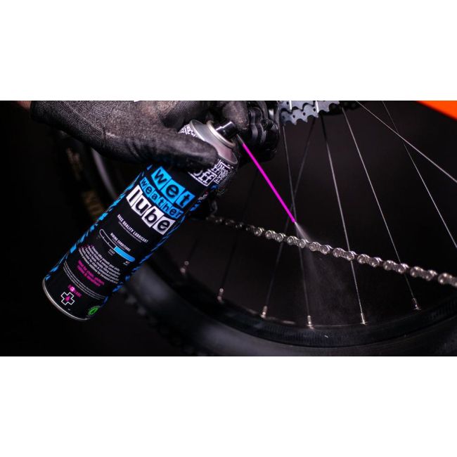 Muc-Off - Spray intretinere bicicleta (pentru ploaie si noroi) Wet Weather Lube - 400ml