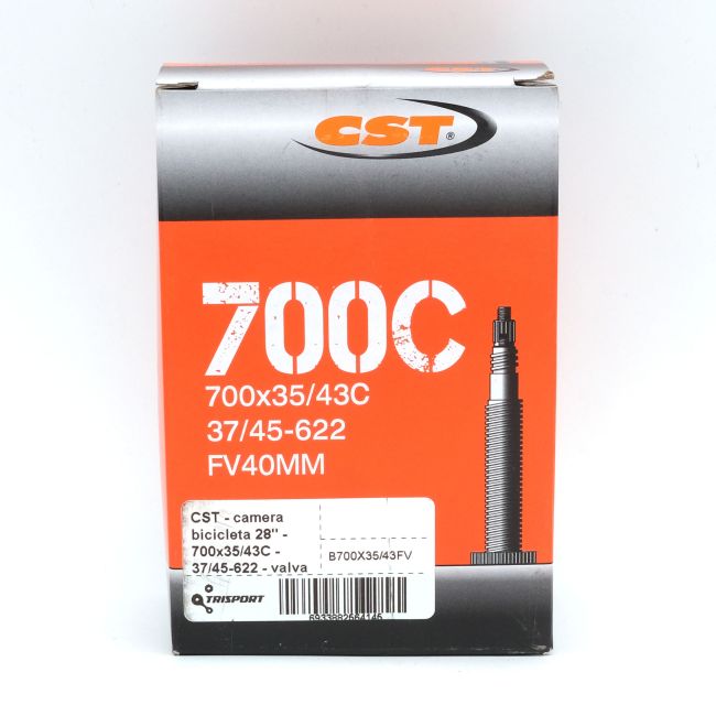 CST - camera bicicleta 28" - 700x35/43C - 37/45-622 - valva presta FV 40mm