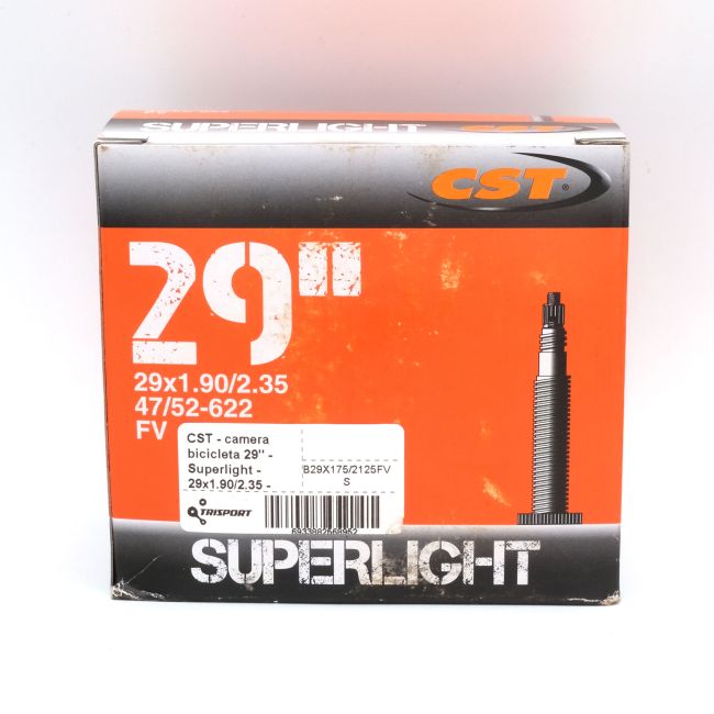 CST - camera bicicleta 29" Superlight - 29x1.90/2.35 - 47/52-622 - valva presta FV 35mm
