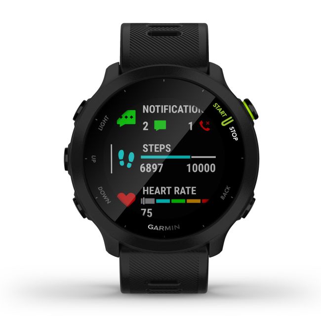 Garmin Forerunner 55 - ceas inteligent pentru alergare si bicicleta - negru