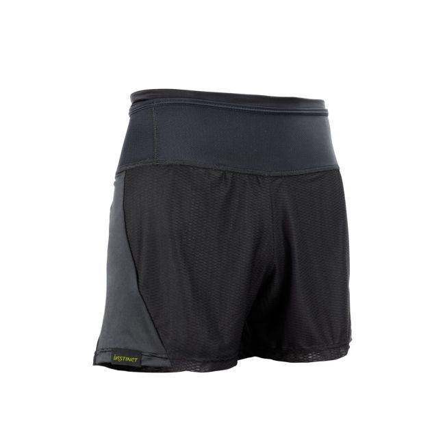 Instinct - pantaloni alergare cu buzunare 2-in-1 Trail Short Marathon - negru
