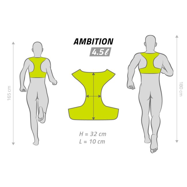Instinct Trail - vesta alergare - Ambition 4,5L + 2x HydraPack 600ml