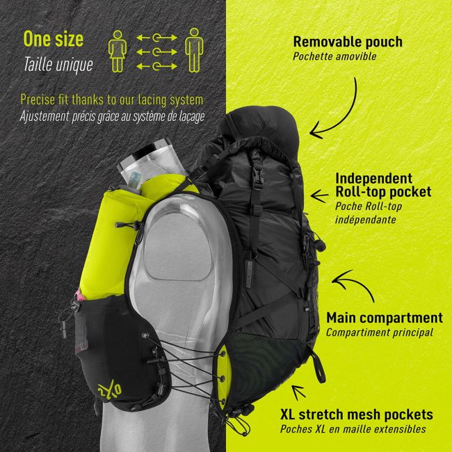 Instinct Trail - vesta alergare - XX 24L + 2x HydraPack 600ml
