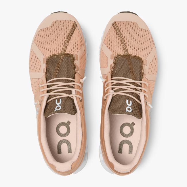 On Cloud - pantofi alergare pentru femei - portocaliu deschis Rosebrown Camo