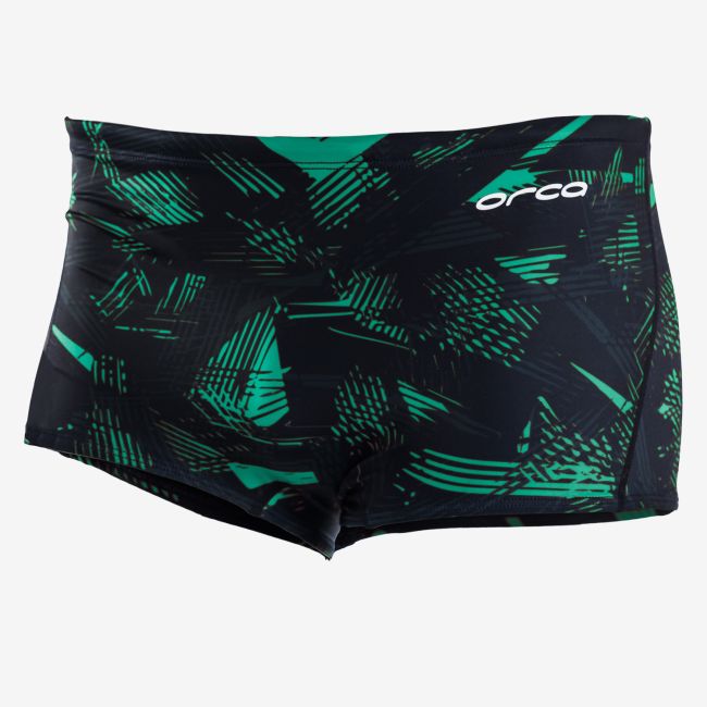 Orca - Boxeri inot pentru barbati Square Leg swimsuit - albastru inchis royal verde lime