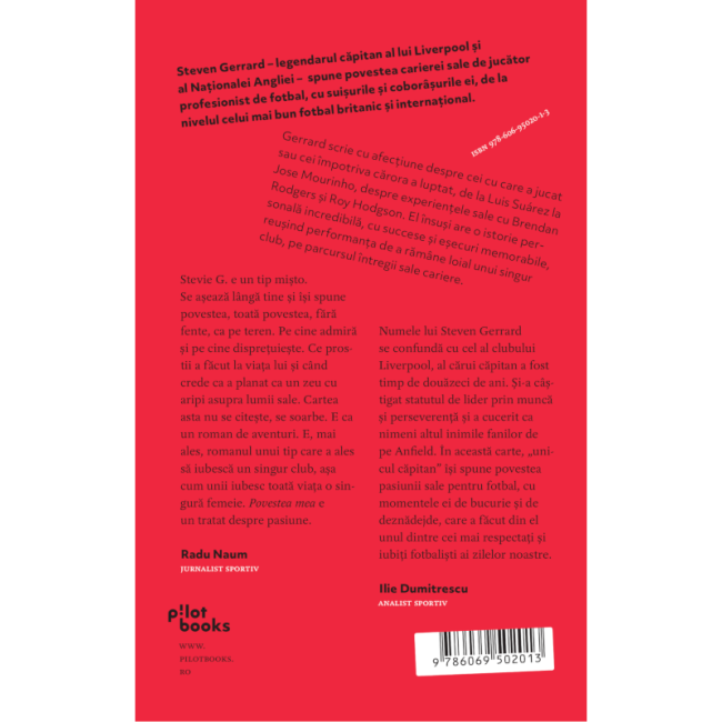 Pilot Books - Povestea mea (autor Steven Gerrard)