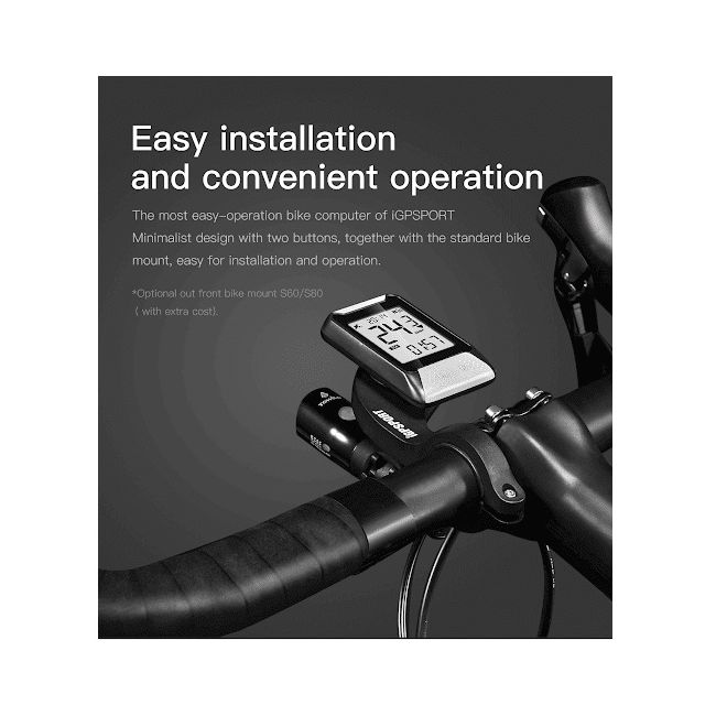 iGPSport - Computer bicicleta cu GPS (Ciclocomputer) IGS130 GPS - negru gri