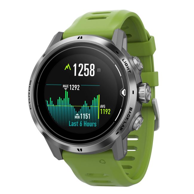 Coros APEX Pro 47mm - ceas GPS multisport premium argintiu-verde