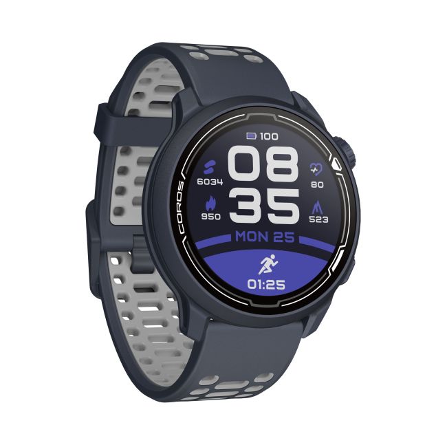 Coros Pace 2 - ceas GPS sport premium cu curea bleumarin de silicon