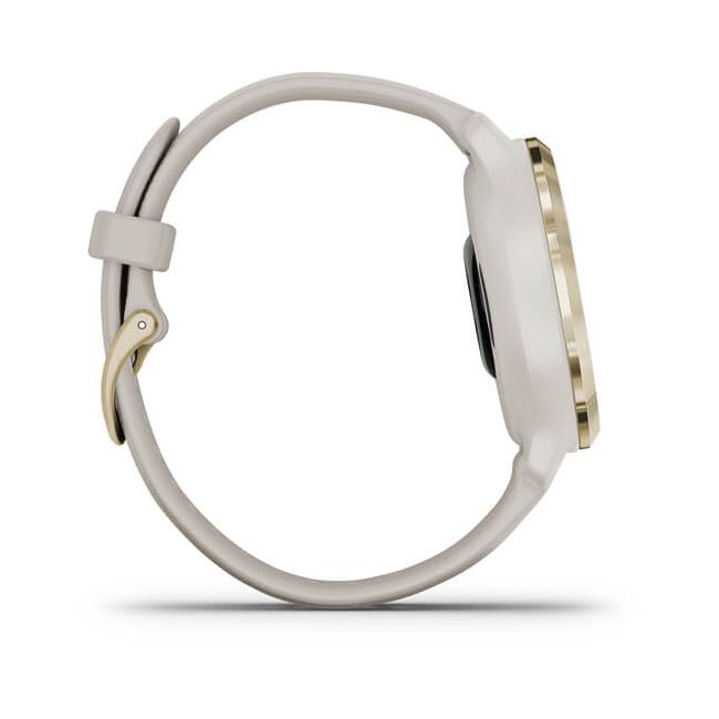 Garmin - Venu 2s smartwatch cu GPS și AMOLED - rama light gold și carcasă light sand cu brățară din silicon
