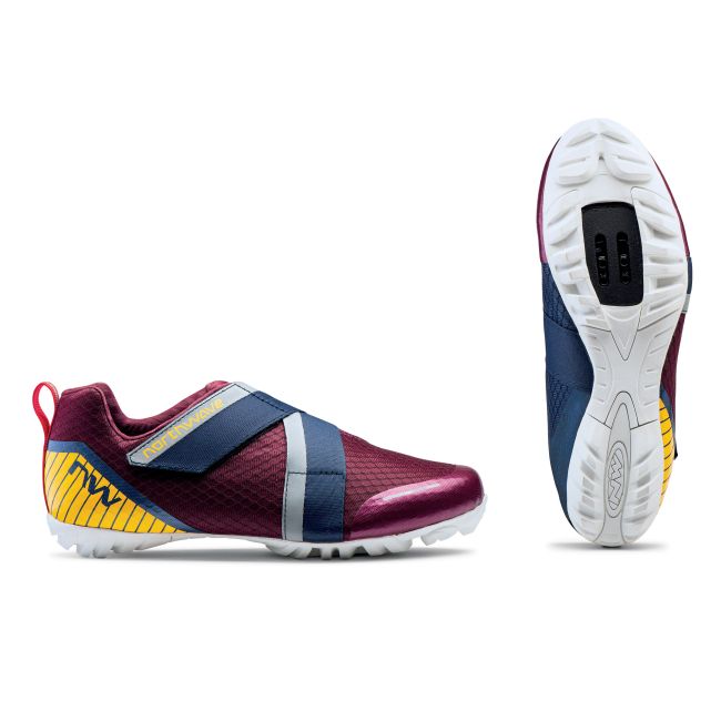 Northwave Active - pantofi pentru ciclism indoor pentru spinning - alb-pruna